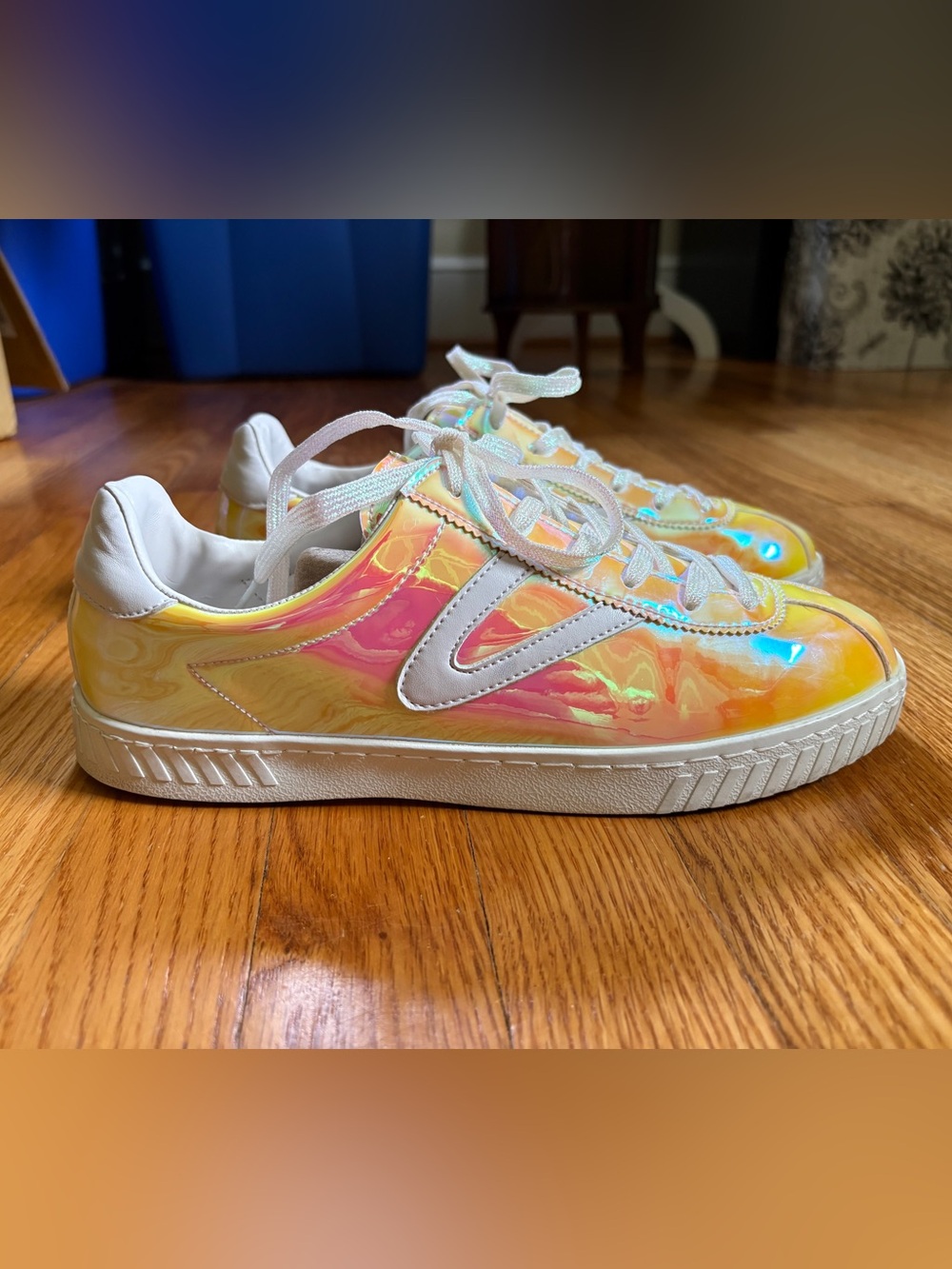 Tretorn Yellow/Multicolor Iridescent Shoes Women’s US 9.5